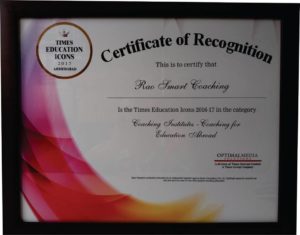 Times Education Icons 2016-17 Certificate